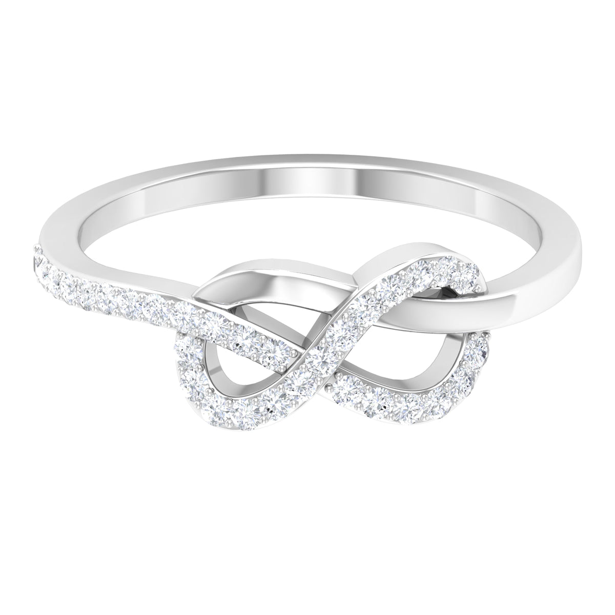 Certified Natural Diamond Infinity Ring for Valentines