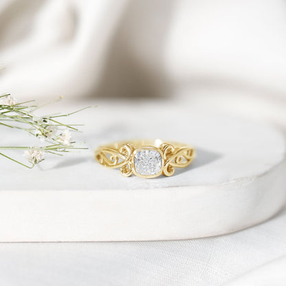 1.7 Carat Lab Grown Diamond Cushion Engagement Ring