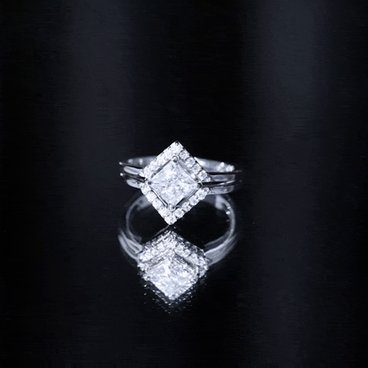 Princess Cut Lab Grown Diamond Bridal Ring Set