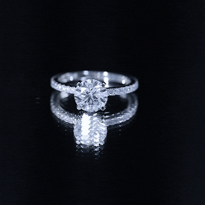 Brilliant Cut 2 Carat Lab Grown Diamond Solitaire Engagement Ring