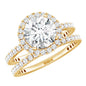 Lab Grown Diamond Halo Bridal Ring Set for Women