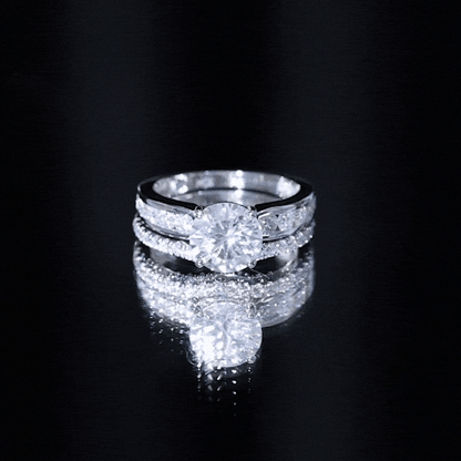 Certified Lab Diamond 2 Carat Round Engagement Ring with Enhancer