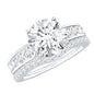 Certified Lab Diamond 2 Carat Round Engagement Ring with Enhancer