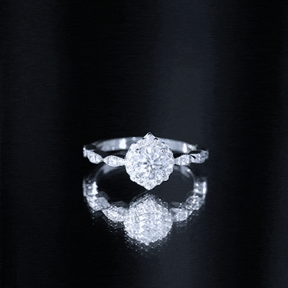 Brilliant Cut Lab Grown Diamond Vintage Solitaire Ring