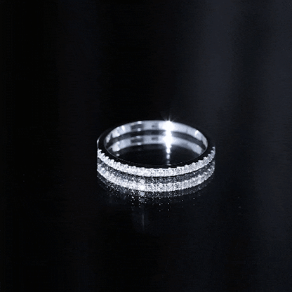 Lab Created Diamond Simple Eternity Ring in Pave Setting