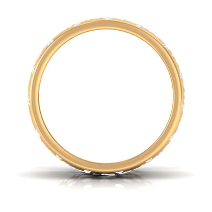 Certified Lab Grown Diamond Wedding Band in Flush Setting