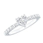 Lab Grown Diamond Heart Promise Ring With Side Stones