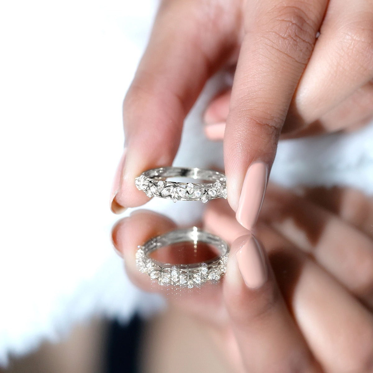 Designer Lab Grown Diamond Wedding Band For Women