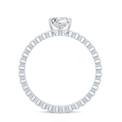 Princess Cut Lab Grown Diamond Promise Ring With Certificate