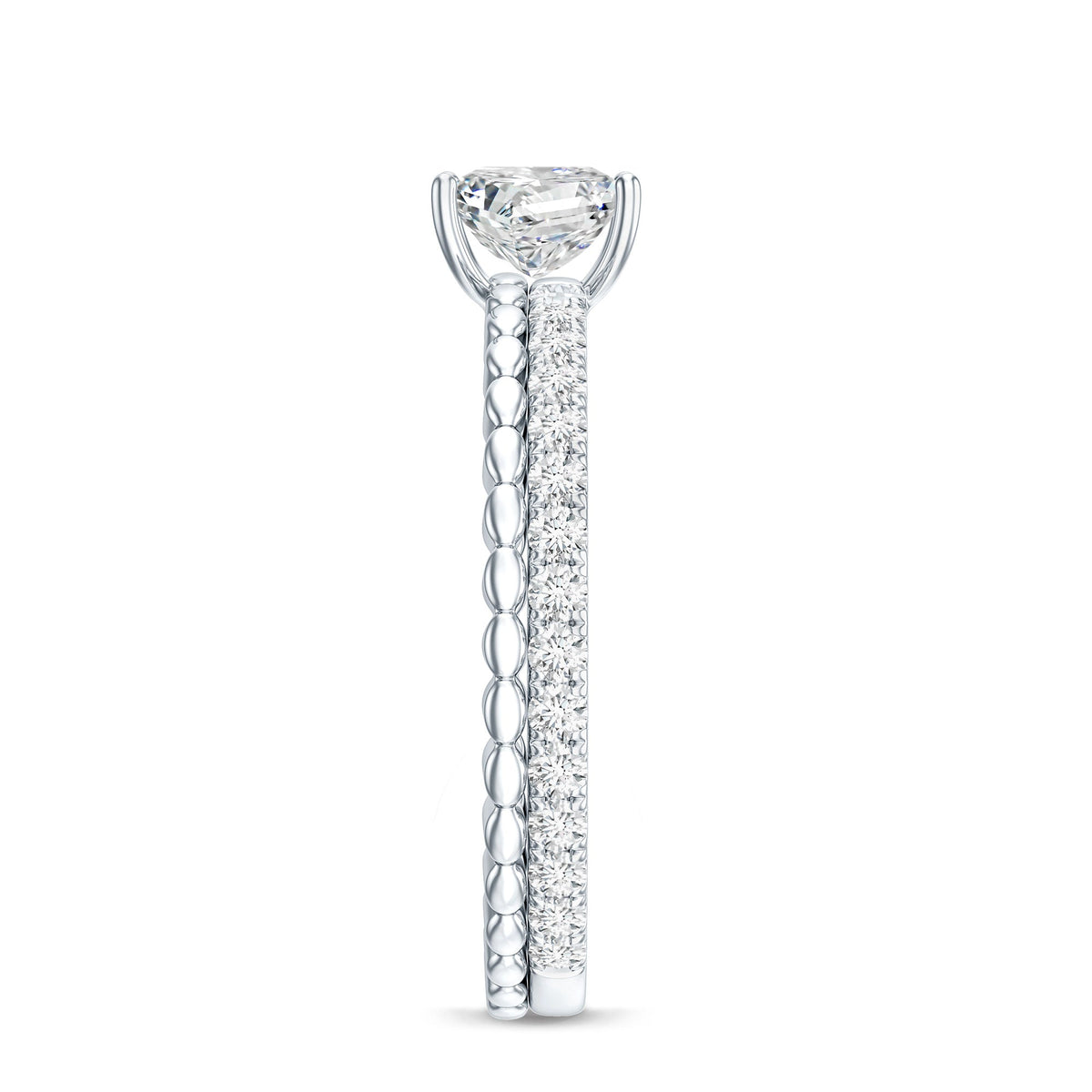 Princess Cut Lab Grown Diamond Promise Ring With Certificate