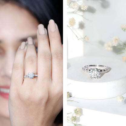 Certified 1.2 Carat Lab Grown Diamond Solitaire Engagement Ring