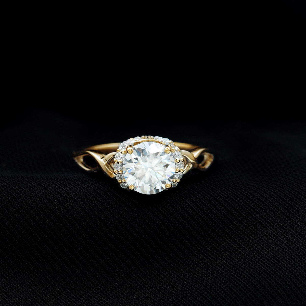 1.2 Carat Round Lab Created Diamond Solitaire Infinity Ring for Her