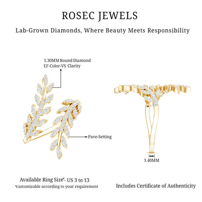 Certified Nature inspired Lab Grown Diamond Cocktail Ring for Women