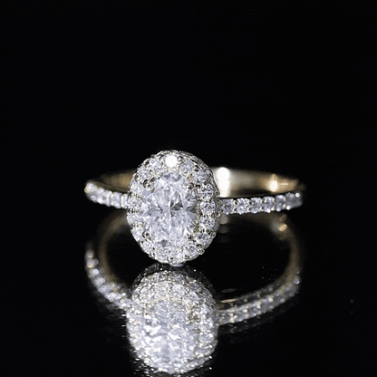 Certified 1.2 Carat Lab Grown Diamond Oval Shape Engagement Ring