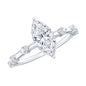 Marquise Shape Lab Grown Diamond Solitaire Ring With Certificate