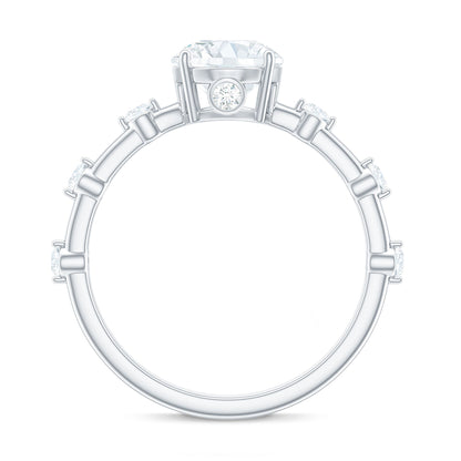 Round Brilliant Cut Lab Grown Diamond Traditional Engagement Ring