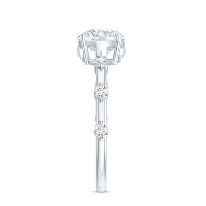 Round Brilliant Cut Lab Grown Diamond Traditional Engagement Ring