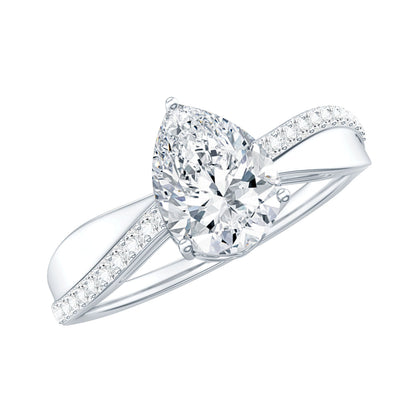 Pear Cut Diamond Classic Engagement Ring