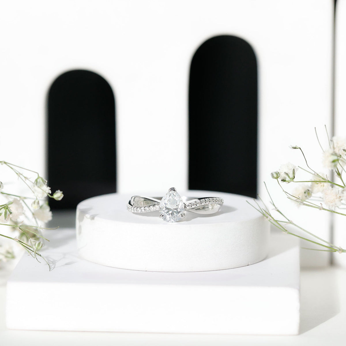 Pear Cut Diamond Classic Engagement Ring