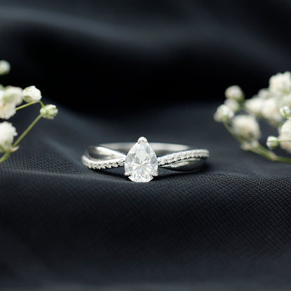 Pear Cut Diamond Classic Engagement Ring