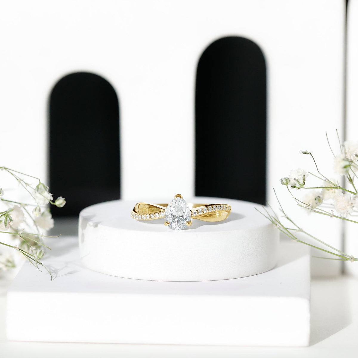 Pear Cut Diamond Classic Engagement Ring