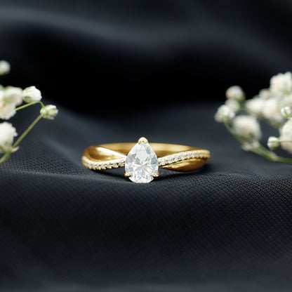Pear Cut Diamond Classic Engagement Ring