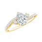 Pear Lab Created Diamond Engagement Bypass Ring for Her