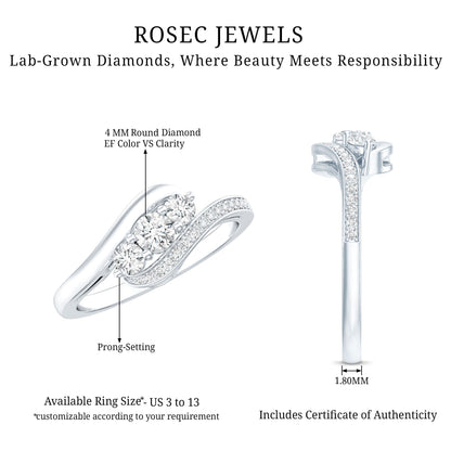 Certified Diamond 3 Stone Promise Ring