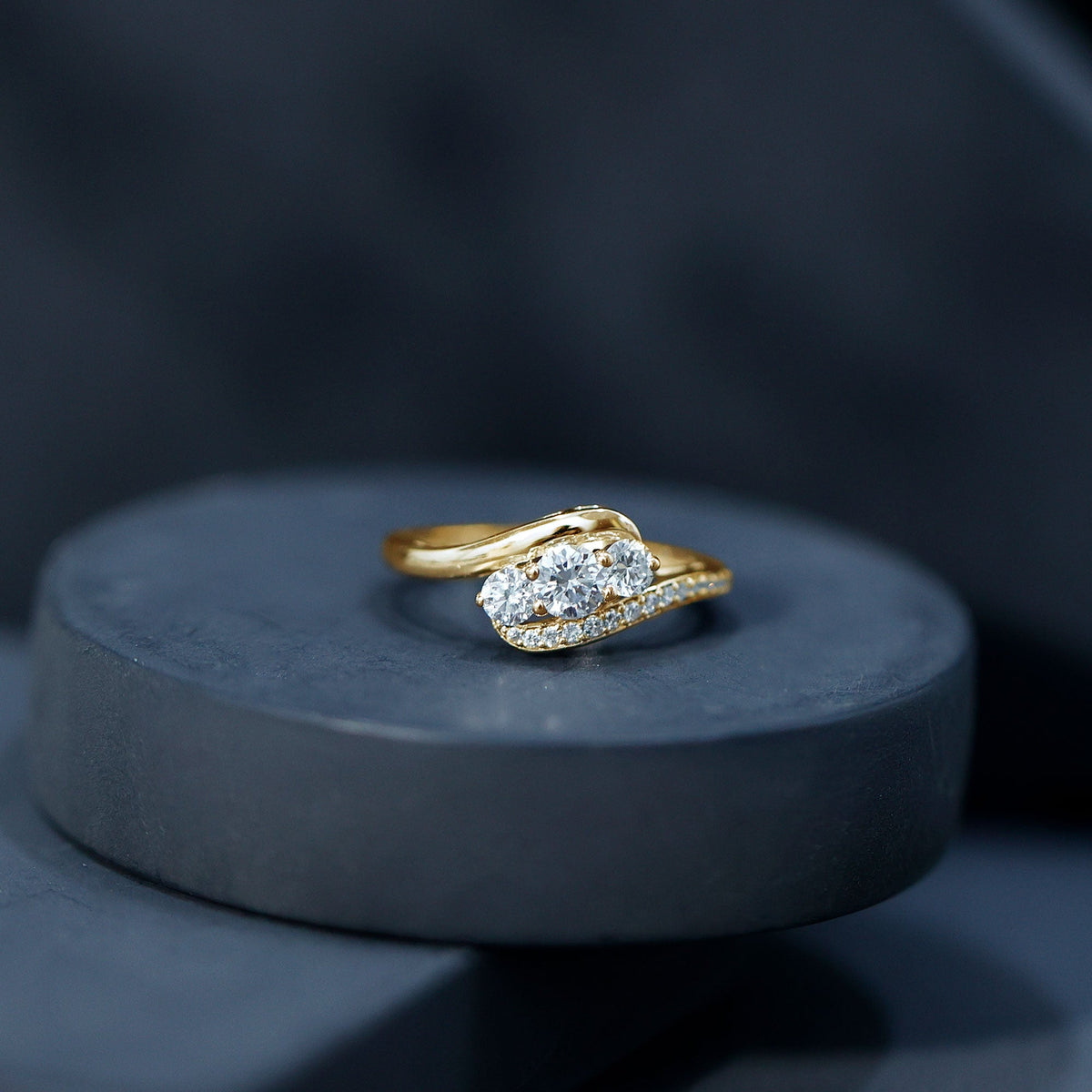 Certified Diamond 3 Stone Promise Ring