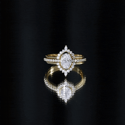 Certified 1.2 Carat Lab Grown Diamond Vintage Engagement Ring Set With 3 Pieces