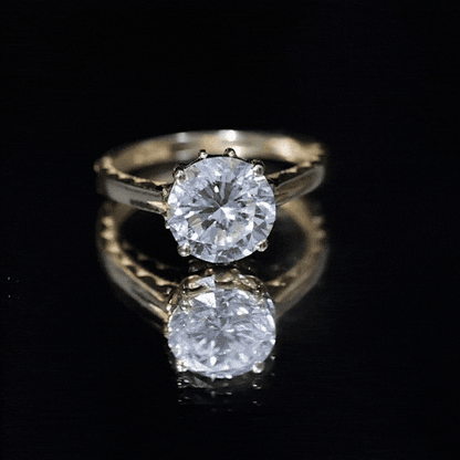 Lab Grown Diamond 2 Carat Round Engagement Ring With Certificate