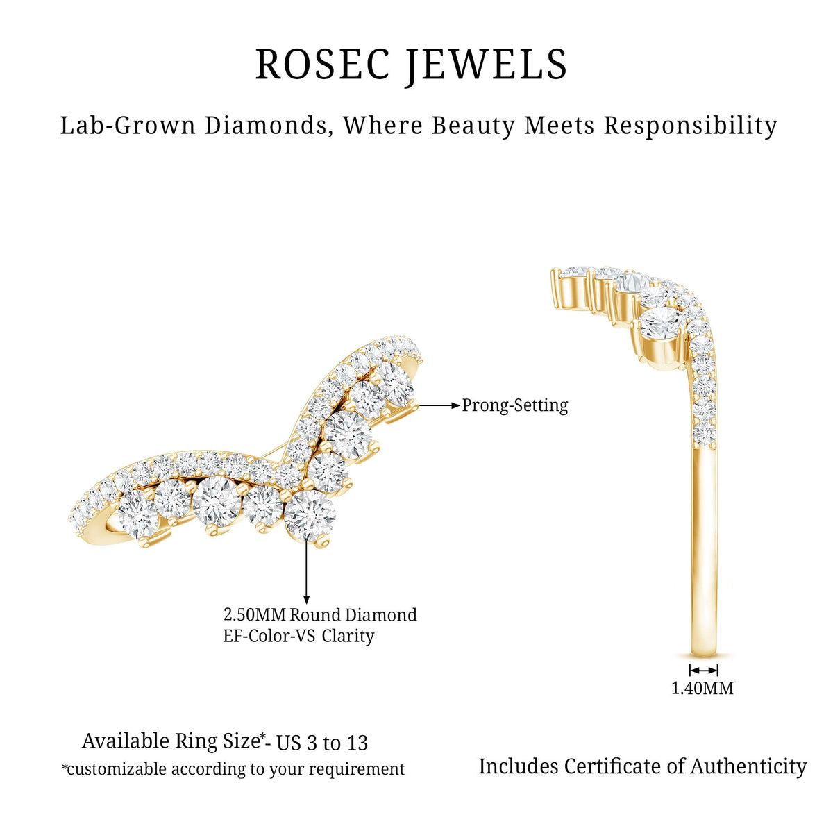 Classic Lab Grown Diamond Engagement Ring Enhancer