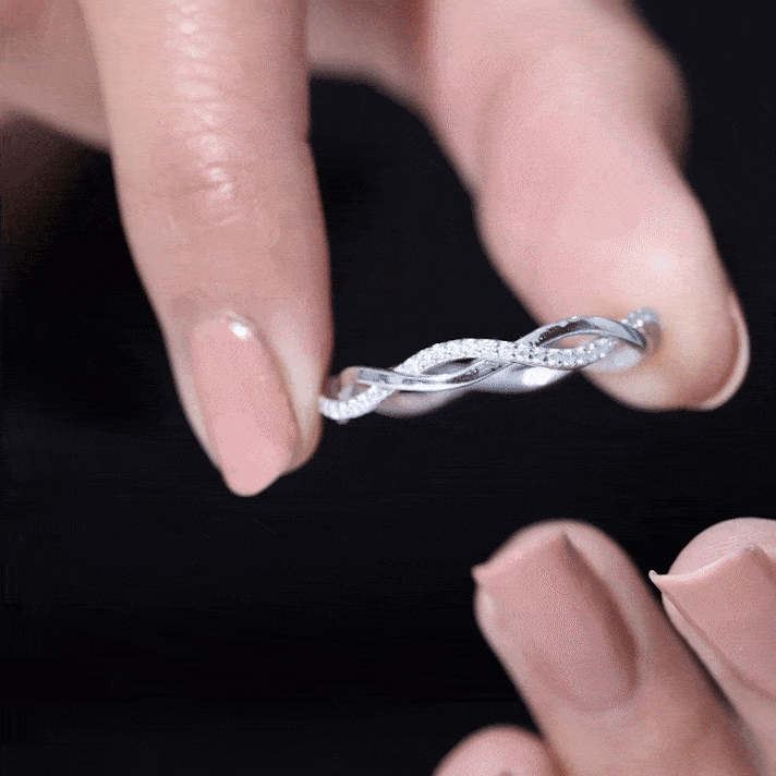 Lab Grown Diamond Braided Wedding Ring For Women