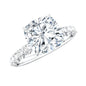 3 Carat IGI Certified Lab Grown Diamond Cushion Cut Engagement Ring with Side Stones