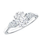 1 Carat Lab Grown Diamond Three Stone Engagement Ring with IGI Certificate