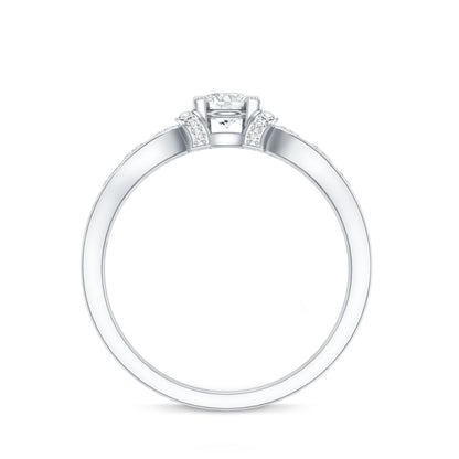 Vintage Style Moissanite Engagement Ring for Women
