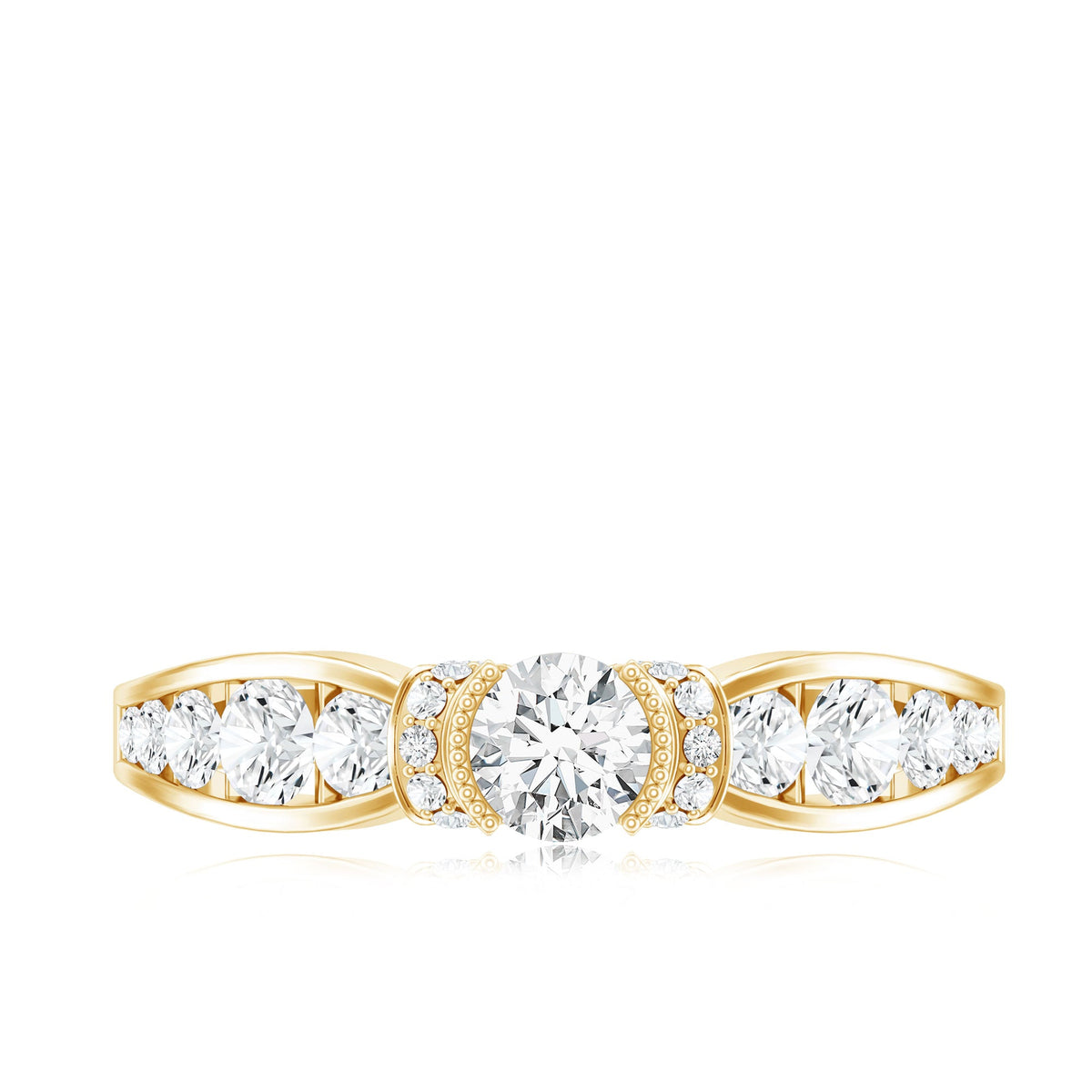 Vintage Style Moissanite Engagement Ring for Women