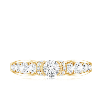 Vintage Style Moissanite Engagement Ring for Women