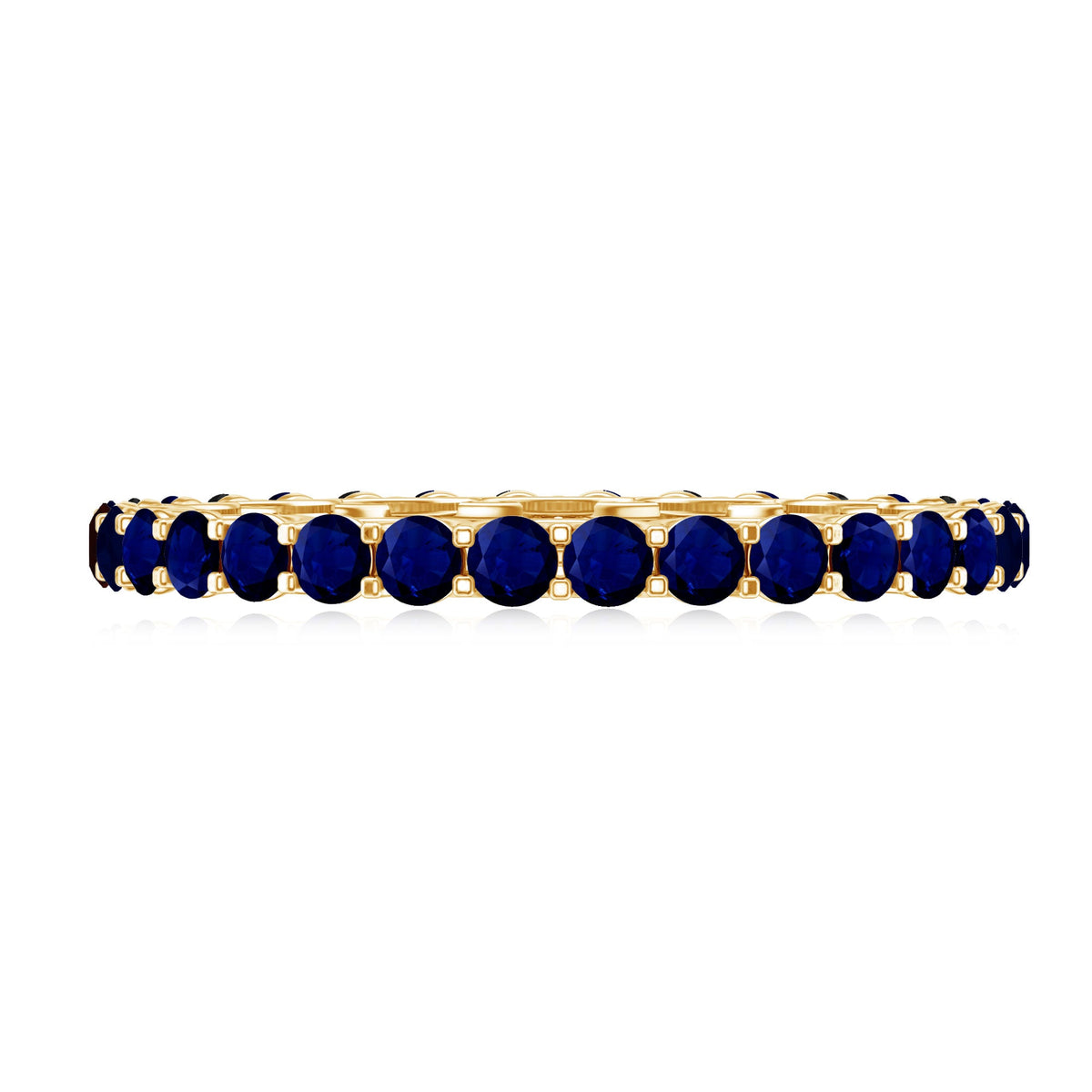 Real Blue Sapphire Full Eternity Ring for Women