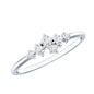 Certified Diamond Cluster Promise Ring in Prong Setting