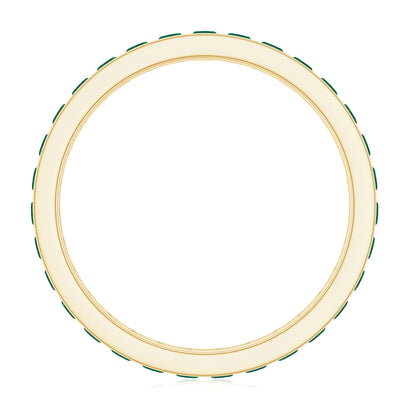 Channel Set Emerald Full Eternity Band Ring for Women