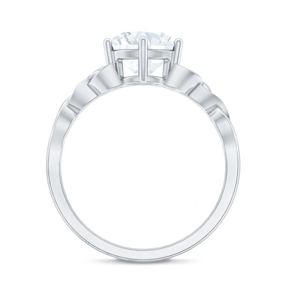 2 Carat Round Cut Moissanite Celtic Design Engagement Ring