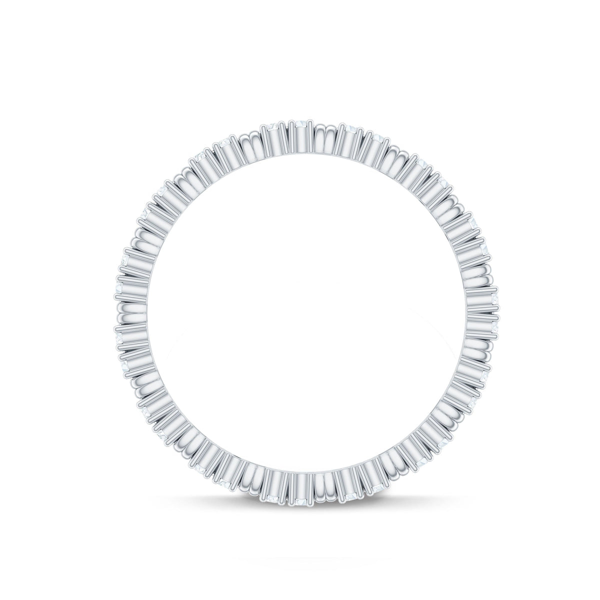 Minimalist Stackable Eternity Ring with Moissanite