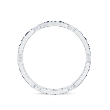Real Blue Sapphire Eternity Ring for Women
