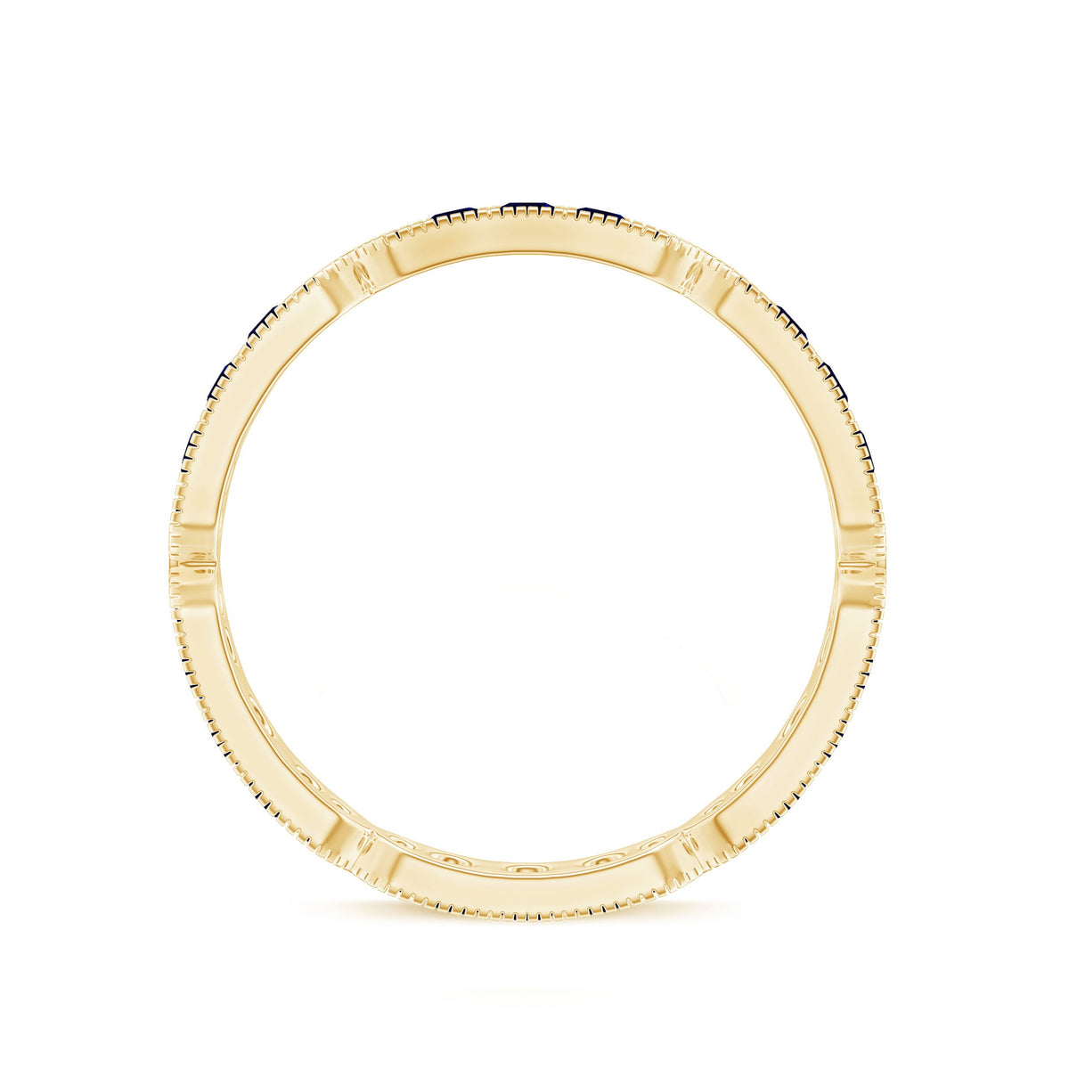 Real Blue Sapphire Eternity Ring for Women