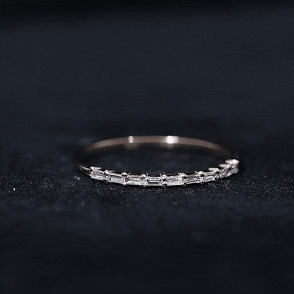 Baguette Diamond East West Stackable Ring