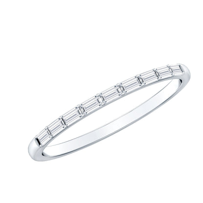 Baguette Diamond East West Stackable Ring