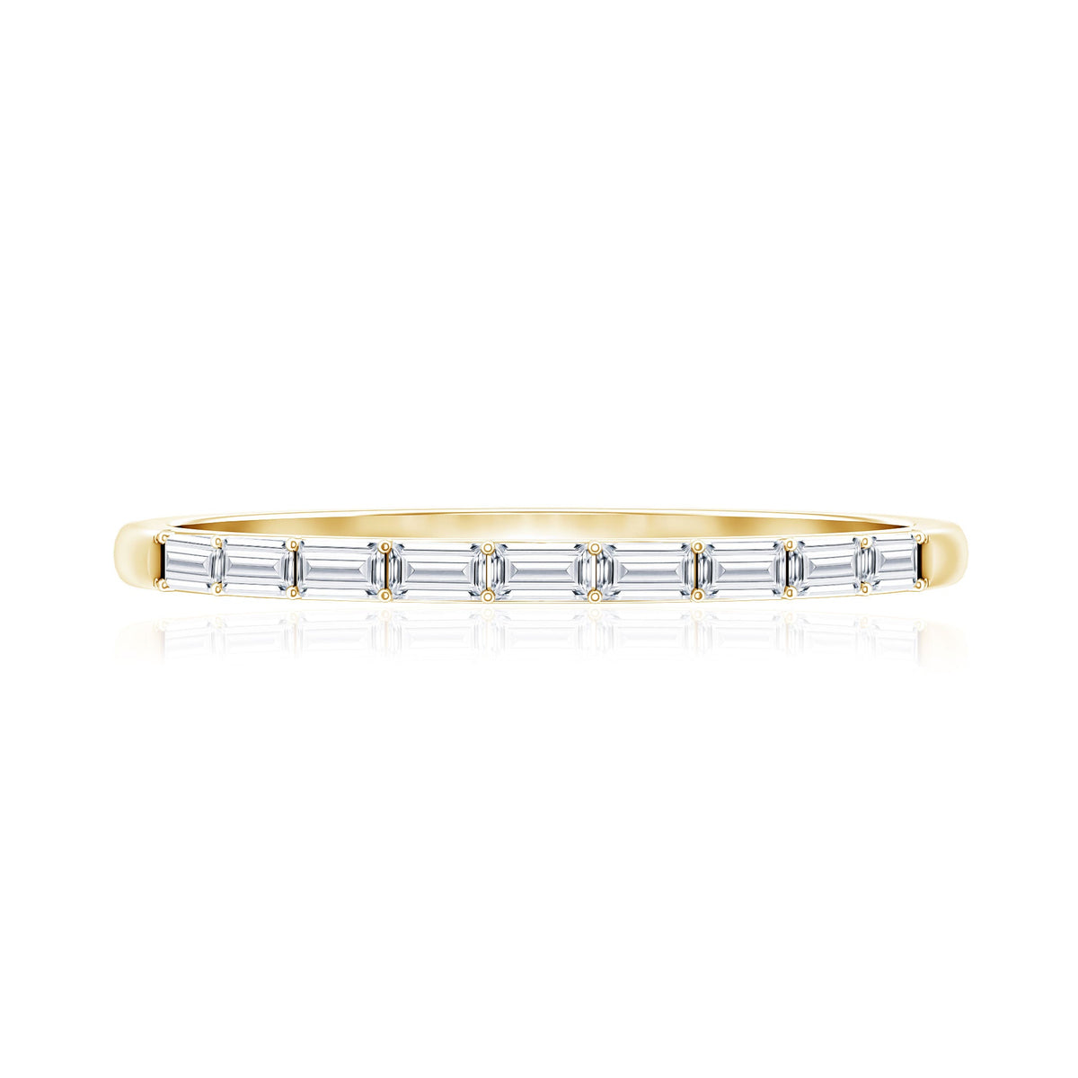 Baguette Diamond East West Stackable Ring