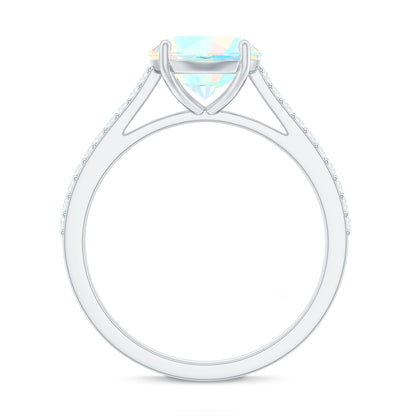 2 Carat Ethiopian Opal Diamond Engagement Ring with Certificate