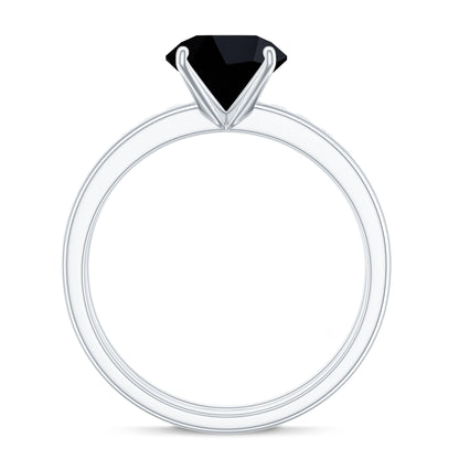 2 Carat Lab Grown Black and White Diamond Engagement Ring with Enhancer